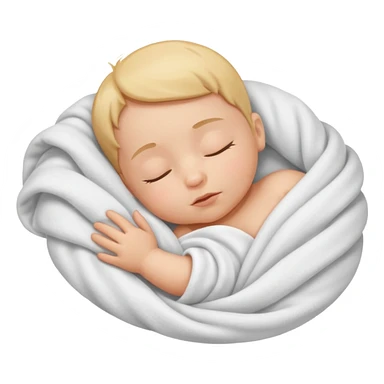 Baby sleeping in a blanket sticker