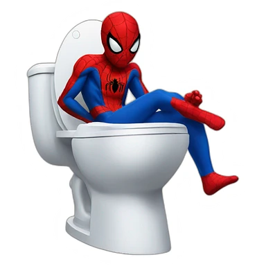 spiderman in toilet sticker