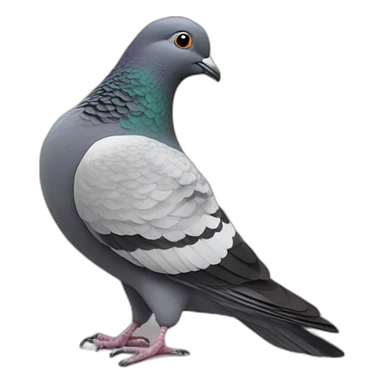 pigeon raises a wing sticker