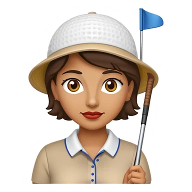 Latino woman golfer sticker