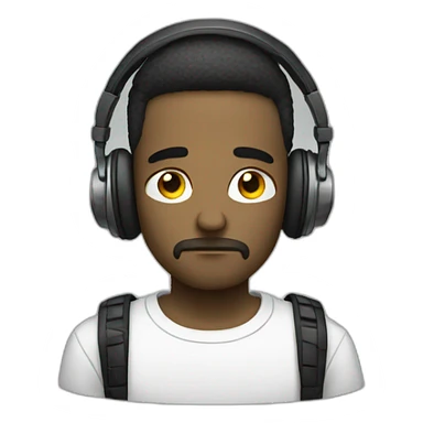 Sad white DJ sticker