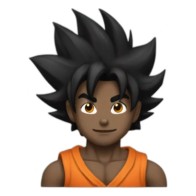 Black goku sticker