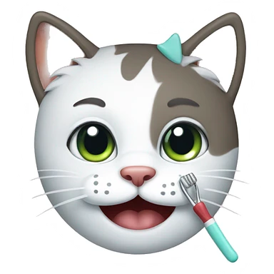 Kitty dentist sticker