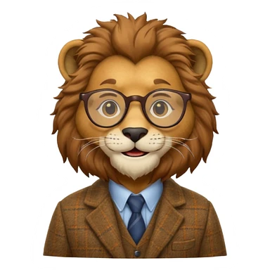 Professor lion sticker