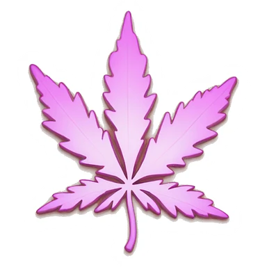 Pink marijuana leaf sticker