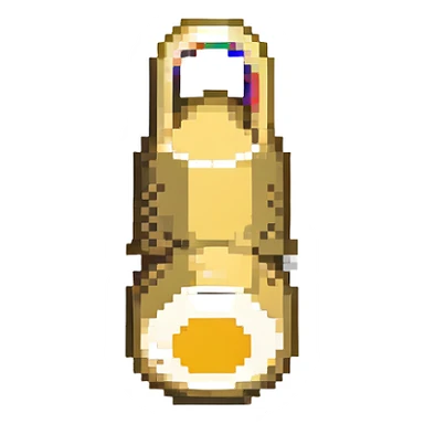 pixel art of a simple gold whistle sticker
