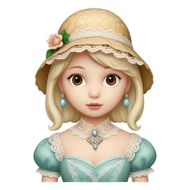 Dinosaur with a lace and Dressed like a doll  sticker