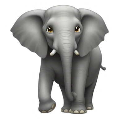 Chat sur un éléphant sticker
