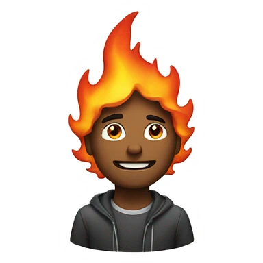 Guy on fire  sticker
