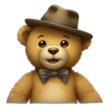 teddy bear in a hat sticker