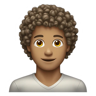 curly haired male model sticker