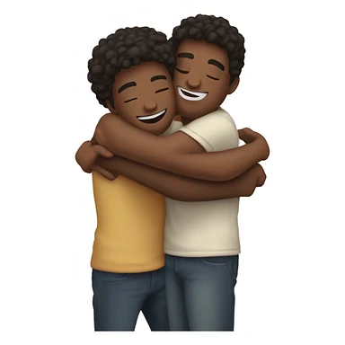 two friends hugging sticker