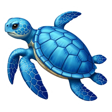 a blue turtle sticker
