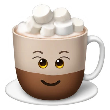 Hot cocoa with marshmallows sticker