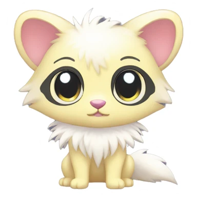  High quality detailed Cute Cool Kawaii stylish Pretty Chibi Fur-Sona Shiny Colorful Sparkly Fakemon Full Body sticker