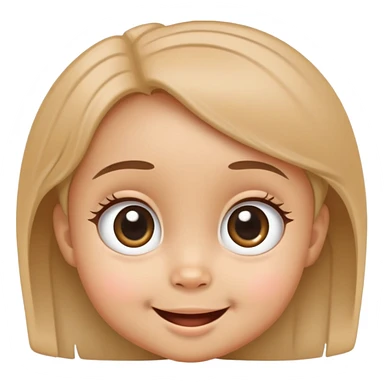 smiling baby girl with big eyes and medium skin tone sticker