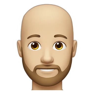 Bald guy with blue eyes and brown beard sticker