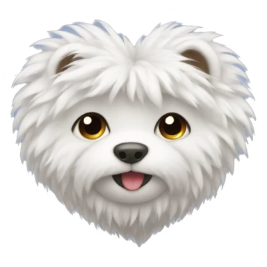 fluffy heart  sticker