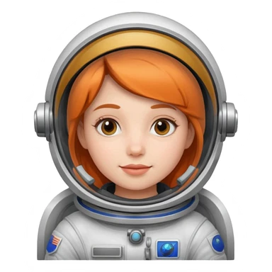 Girl astronaut sticker