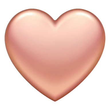 rose gold heart with soft gradient sticker