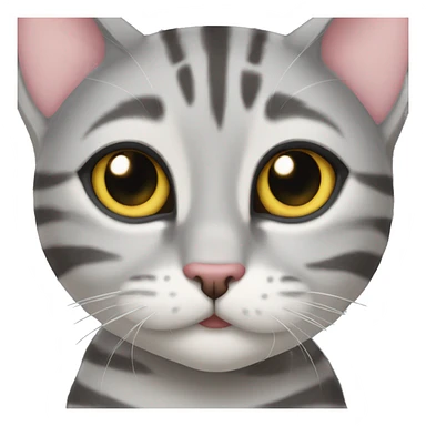 Silver tabby cats heartshaped eyes sticker