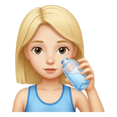 A girl drinking water  sticker