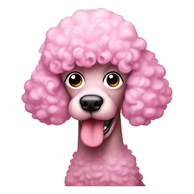 Pink poodle crying sticker