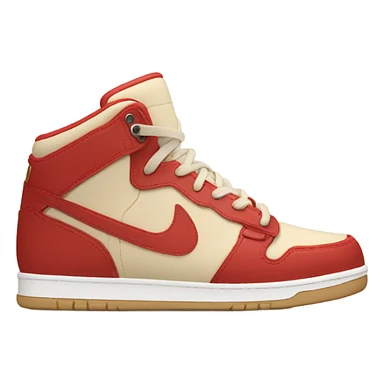 red and beige sneakers on feet sticker