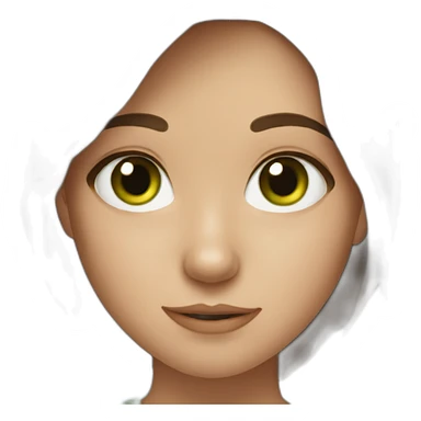 brown hair girl with green eyes and freckles sticker