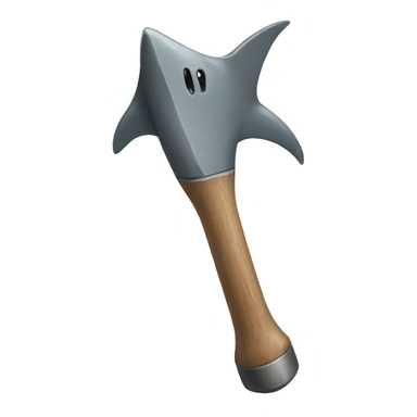 Shark hammer sticker