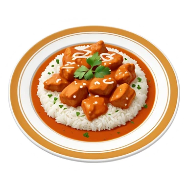 slack emoji indian butter chicken on rice sticker