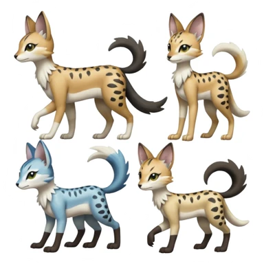 Meloetta-Trico-Silvally-Nargacuga-Sergal-Serval-Cresselia-Fakémon-creature-hybrid sticker