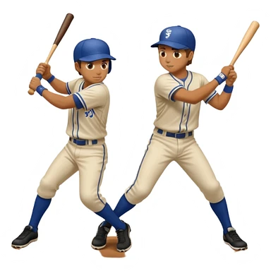 dos basebeall playr a golpes sticker