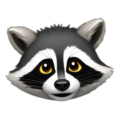 Racoon with Crow sticker