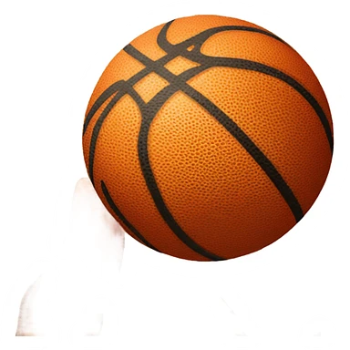 Basketball on a finger sticker