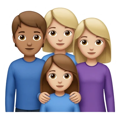 1 brown hair fair skin brother 4 brown hair sisters 1 blond sister sticker