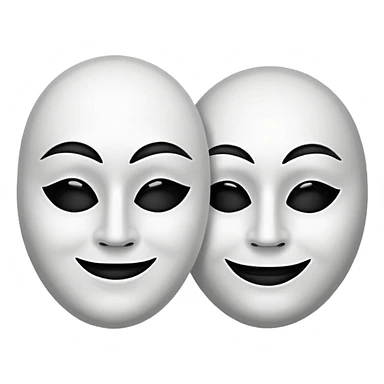 Two mask one is happy the other is sad sticker