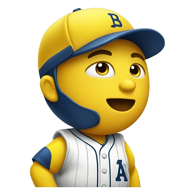 Yellow baseball sticker