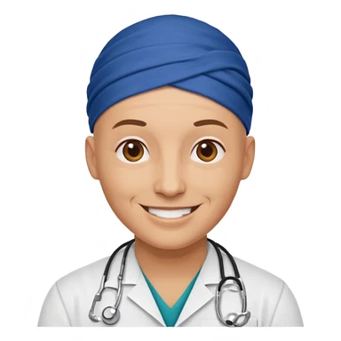 bald doctor with bandanna sticker