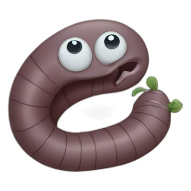 Earth worm sticker