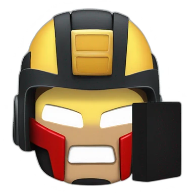 judge dredd with large clapperboard visor sticker