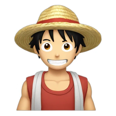 Luffy emoji style sticker