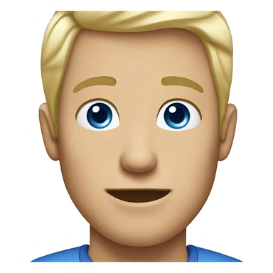 older male blond hair blue eyes  sticker