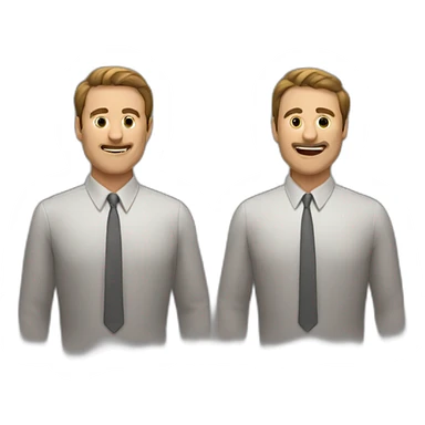 dos hombres hasta la cintura sticker