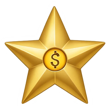 Star with "$" in the center. sticker