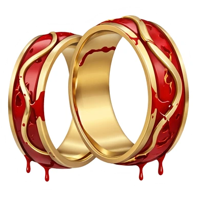 2 bloody wedding rings sticker