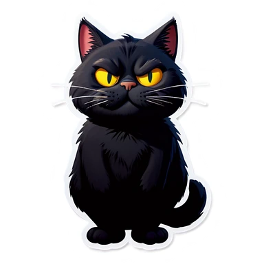 Fat Black Cat Garfield  sticker