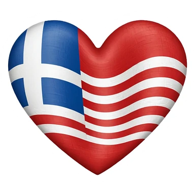 Greek flag heart sticker