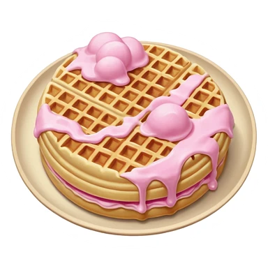 waffle dough is pink sticker