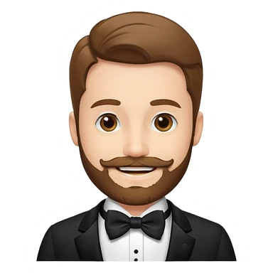 Wedding man head happy sticker